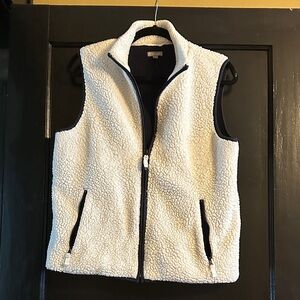 Talbots Navy Fleece Vest